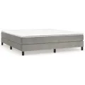 cadre de lit et matelas Gris clair 180x200cm Velours