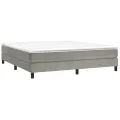 cadre de lit et matelas Gris clair 180x200cm Velours