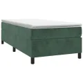 cadre de lit Vert foncé 100x200 cm Velours