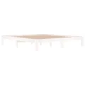Cadre de lit Blanc Bois massif 180x200 cm Super King