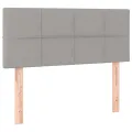 cadre de lit avec matelas Gris clair 90x200 cm Tissu