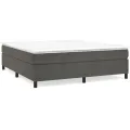cadre de lit et matelas Gris foncé 180x200cm Velours