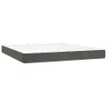 cadre de lit et matelas Gris foncé 180x200cm Velours