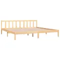 Cadre de lit bois de pin massif 200x200 cm