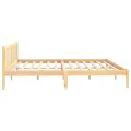 Cadre de lit bois de pin massif 200x200 cm