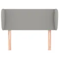 Tête de lit avec oreilles Gris clair 83x23x78/88 cm Tissu