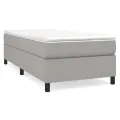 cadre de lit avec matelas Gris clair 90x200 cm Tissu
