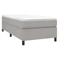 cadre de lit avec matelas Gris clair 90x200 cm Tissu