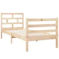 Cadre de lit Bois massif 75x190 cm Petit simple