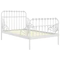 Cadre de lit extensible Blanc Métal 80x130/200 cm