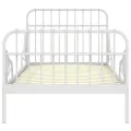 Cadre de lit extensible Blanc Métal 80x130/200 cm