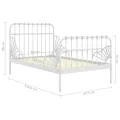 Cadre de lit extensible Blanc Métal 80x130/200 cm