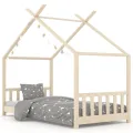 Cadre de lit d'enfant Bois de pin massif 70x140 cm