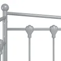 Cadre de canapé-lit extensible Gris Métal 90x200 cm