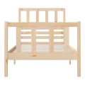 Cadre de lit Bois massif 75x190 cm Petit simple