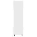 Armoire à micro-ondes Blanc brillant 60x57x207 cm Aggloméré