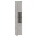 Armoire de salle de bain Gris béton 30x30x183,5 cm Aggloméré