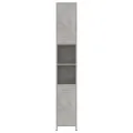 Armoire de salle de bain Gris béton 30x30x183,5 cm Aggloméré
