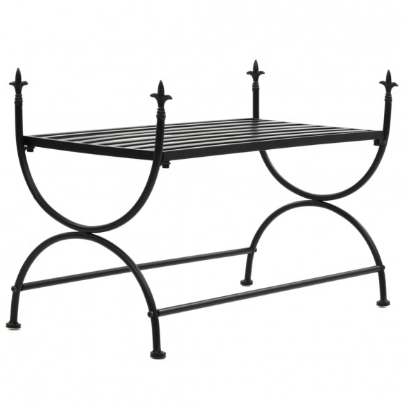 Banc Style vintage Métal 83 x 42 x 55 cm Noir