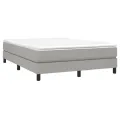 cadre de lit Gris clair 140x190 cm Tissu