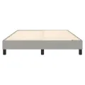 cadre de lit Gris clair 140x190 cm Tissu