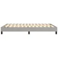 cadre de lit Gris clair 140x190 cm Tissu