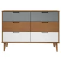 Commode MOLDE Marron 113x40x80 cm Bois de pin massif