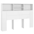 Armoire de tête de lit Blanc 140x19x103,5 cm