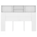 Armoire de tête de lit Blanc 140x19x103,5 cm