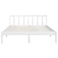 Cadre de lit Blanc Bois de pin massif 120x190 cm Petit double
