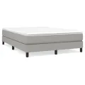 cadre de lit avec matelas Gris clair 140x190cm Tissu