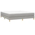 cadre de lit Gris clair 180x200 cm Tissu