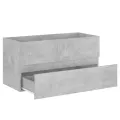 Armoire d'évier Gris béton 90x38,5x45 cm Aggloméré
