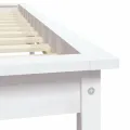 Cadre de lit blanc 120x200 cm bois de pin massif