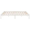 Cadre de lit Blanc Bois de pin massif 140x200 cm