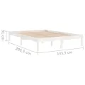 Cadre de lit Blanc Bois de pin massif 140x200 cm