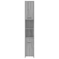Armoire de bain Sonoma gris 30x30x183,5 cm Bois d'ingénierie