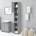 Armoire de bain Sonoma gris 30x30x183,5 cm Bois d'ingénierie