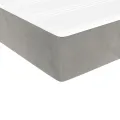 cadre de lit et matelas Gris clair 100x200cm Velours