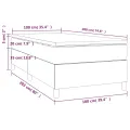 cadre de lit et matelas Gris clair 100x200cm Velours