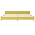Cadre de lit avec tête de lit Vert 200x200 cm Tissu