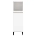 Armoire de salle de bain blanc 30x30x100 cm bois d'ingénierie