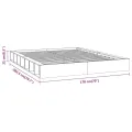 Cadre de lit Blanc 160x200 cm Bois massif