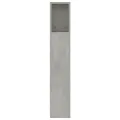 Armoire de tête de lit Gris béton 160x18,5x104,5 cm