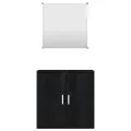 Ensemble de meubles salle de bain 2 pcs noir bois d'ingénierie