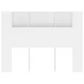 Armoire de tête de lit Blanc 140x18,5x104,5 cm
