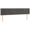 Tête de lit à LED Gris foncé 203x16x78/88 cm Velours