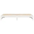 Lit coulissant Blanc 2x(80x200) cm Bois de pin massif