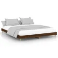 Cadre de lit chêne marron 160x200 cm bois d'ingénierie