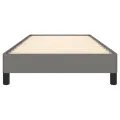 Cadre de lit Gris foncé 90x190 cm Tissu